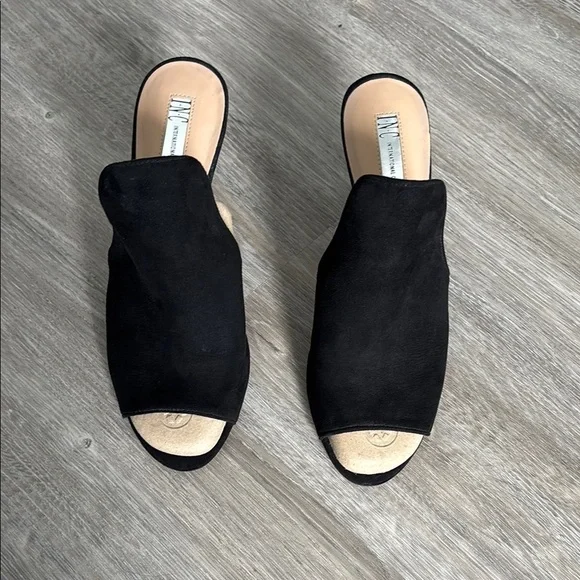 Black Open-Toe Mules - Picture 2 of 6